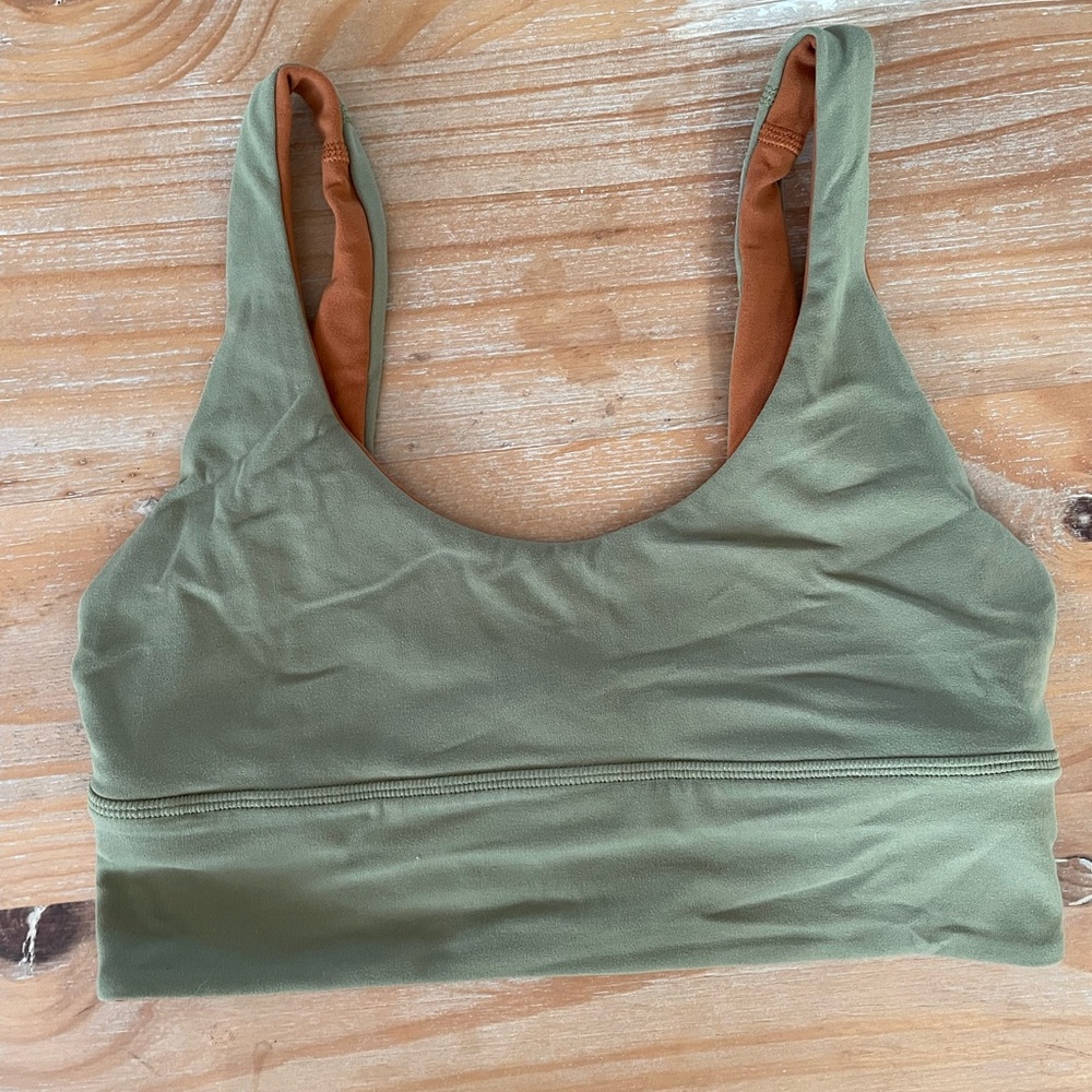 lululemon athletica Green and Orange Sports Bra